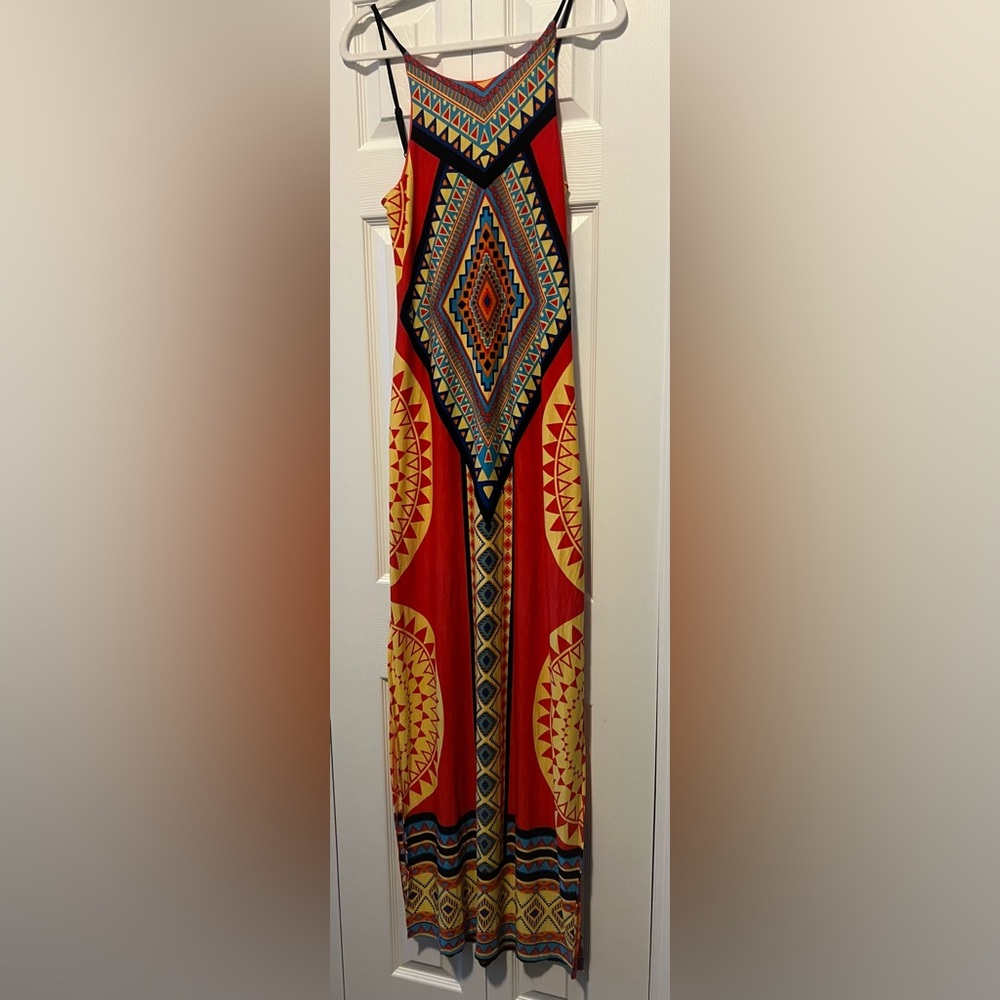 Red, Yellow and Blue Bohemian Tribal Dress